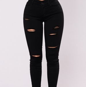Fashion nova sassy distressed jeans